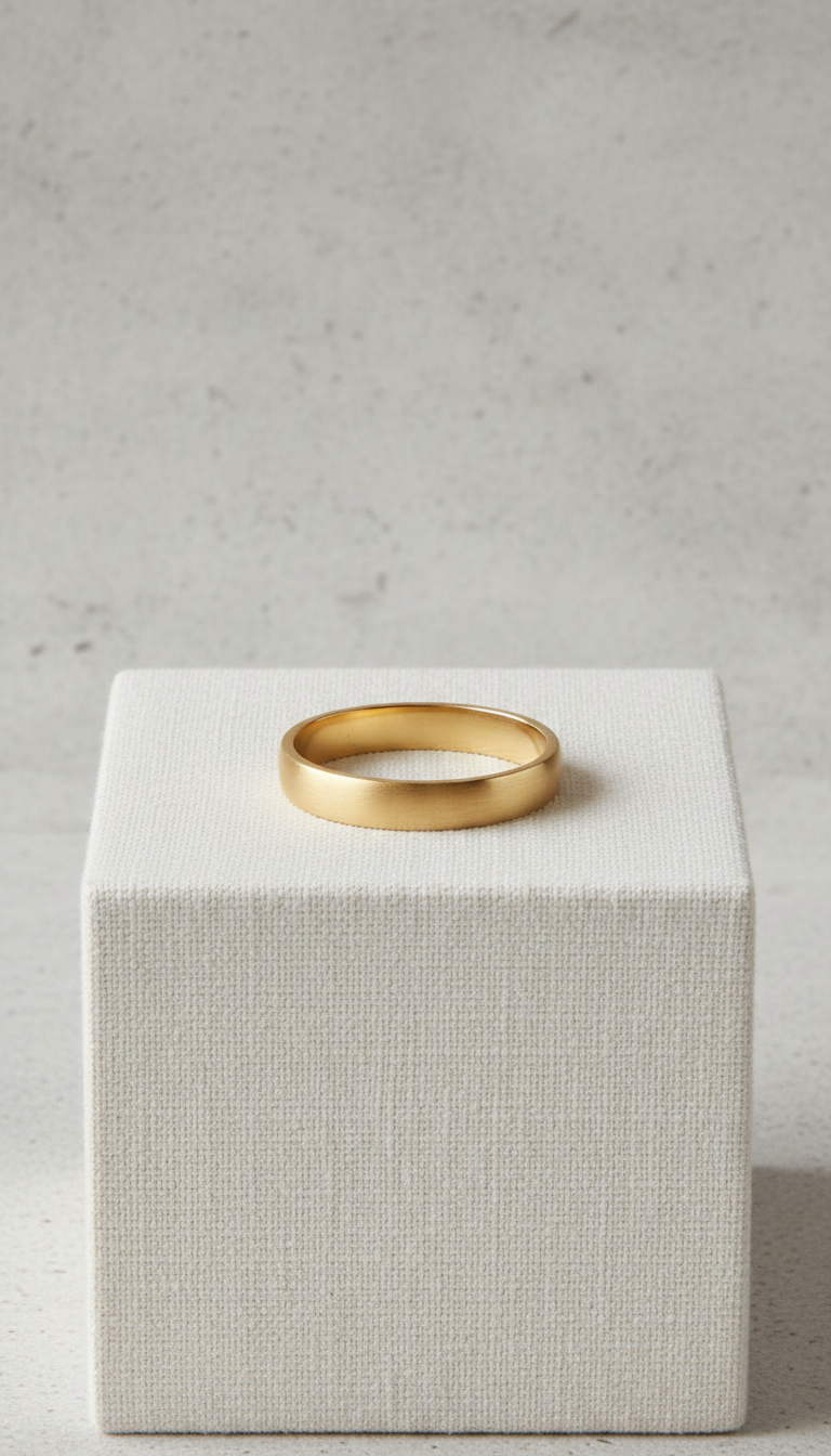 Minimalistischer Bandring aus Gold